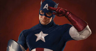Captain America : Civil War : Photo Artwork rétro captain america