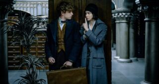 Les Animaux fantastiques : Photo Eddie Redmayne, Katherine Waterston