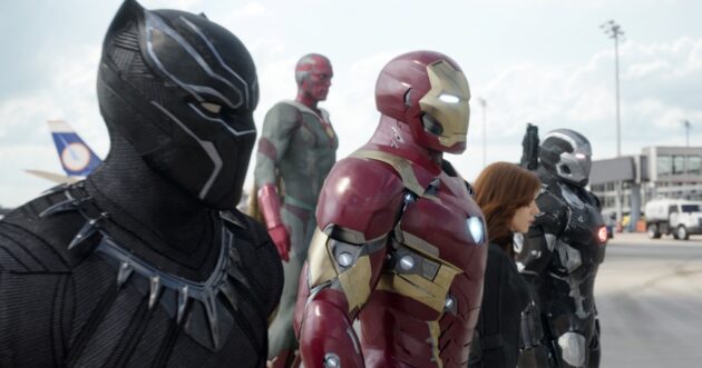 Photo Iron Man, Black Panther, Vision