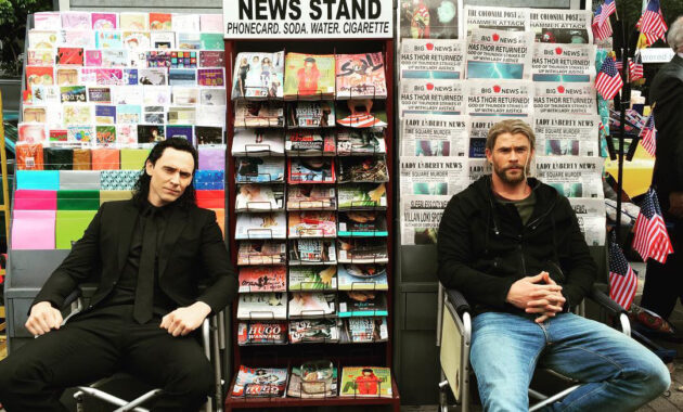 Thor : Ragnarok : photo tournage chris hemsworth Tom hiddleston