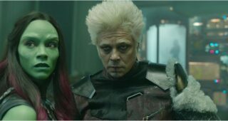 Les Gardiens de la Galaxie : Photo Benicio Del Toro, Zoe Saldana