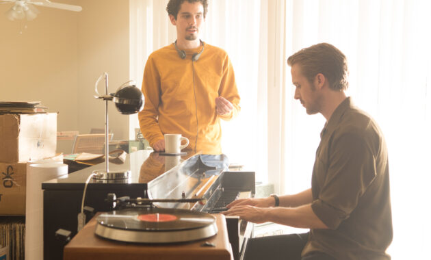 La La Land : Photo Ryan Gosling, Damien Chazelle