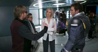 Passengers : Photo Morten Tyldum, Chris Pratt, Jennifer Lawrence
