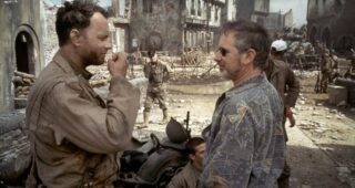 Tom Hanks : Photo Il faut sauver le soldat Ryan, Steven Spielberg