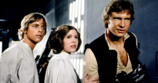 Star Wars Épisode IV : Un nouvel espoir (La Guerre des étoiles) : Photo Mark Hamill, Harrison Ford, Carrie Fisher