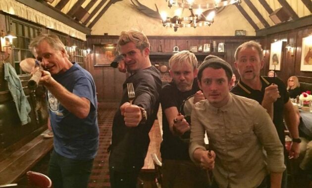 Le Seigneur des Anneaux : La Communauté de l'Anneau : Viggo Mortensen, Orlando Bloom, Billy Boyd, Elijah Wood, Dominic
