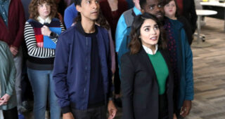 Powerless saison 1 : Photo Jennie Pierson, Danny Pudi, Ron Funches, Vanessa Hudgens