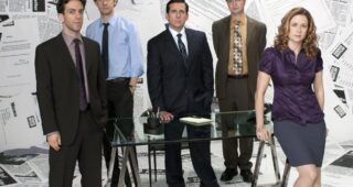 The Office : Photo Steve Carell, Jenna Fischer, John Krasinski, B. J. Novak