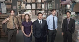 The Office : Photo Steve Carell, Jenna Fischer, John Krasinski, B. J. Novak