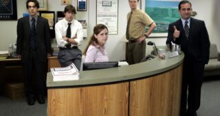 The Office : Photo Steve Carell, Jenna Fischer, John Krasinski, Rainn Wilson, B. J. Novak