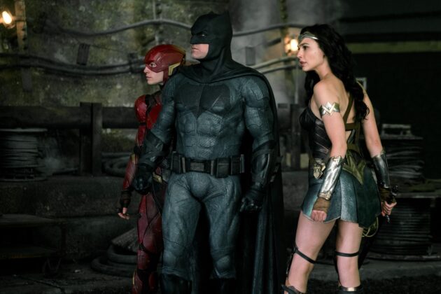Photo Gal Gadot, Ben Affleck, Ezra Miller