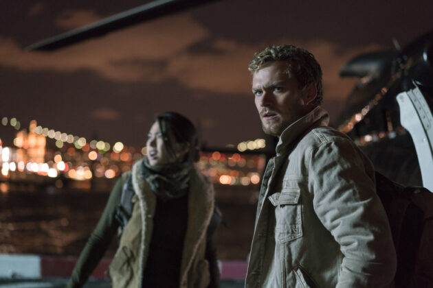 Photo Finn Jones, Jessica Henwick, The Defenders saison 1