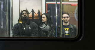 The Defenders : Photo Mike Colter, Charlie Cox, Krysten Ritter, The Defenders saison 1