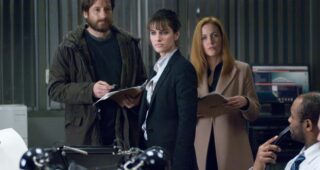 X-Files : Regéneration : Photo Amanda Peet, David Duchovny, Gillian Anderson