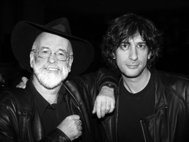 Photo Terry Pratchett et Neil Gaiman