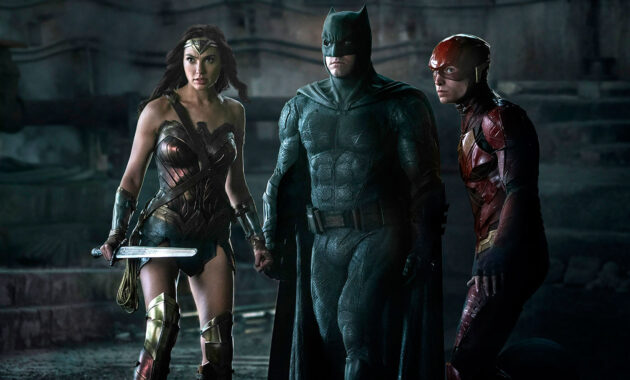 Justice League : Photo Ben Affleck, Gal Gadot, Ezra Miller