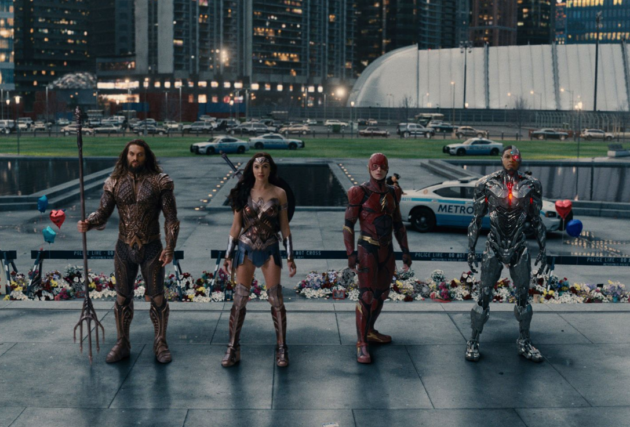 Photo Jason Momoa, Ray Fisher, Ezra Miller, Gal Gadot