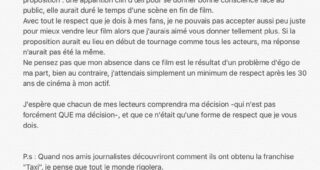 Samy Naceri : Photo Lettre