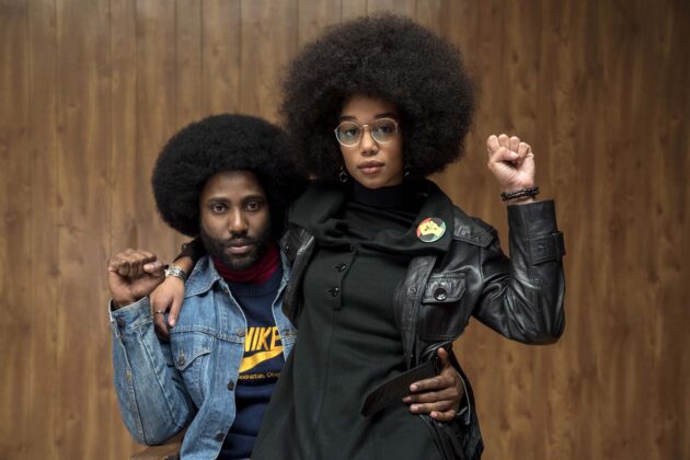 photo, Laura Harrier, John David Washington