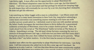 Damon Lindelof : photo Lettre Watchmen