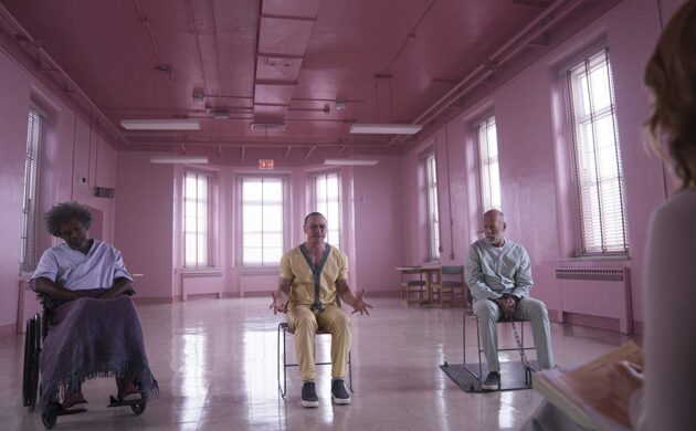 Glass : photo, James McAvoy, Bruce Willis, Samuel L. Jackson