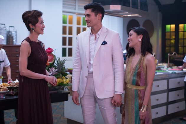 photo, Henry Golding, Michelle Yeoh, Constance Wu