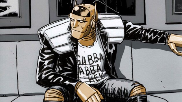 Photo, comics Robotman, Brendan Fraser