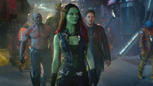 photo, Zoe Saldana, Chris Pratt, Dave Bautista