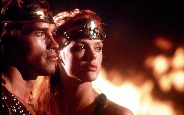 photo, Brigitte Nielsen, Arnold Schwarzenegger