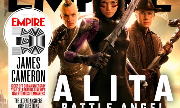 Alita : Battle Angel : Couverture empire, Rosa Salazar, James Cameron, Robert Rodriguez