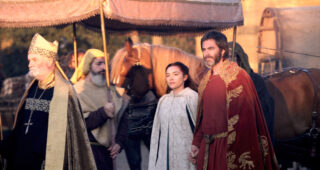 Outlaw King : photo, Chris Pine, Florence Pugh