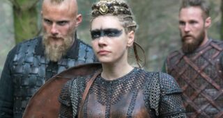Vikings : photo, Katheryn Winnick, Jordan Patrick Smith