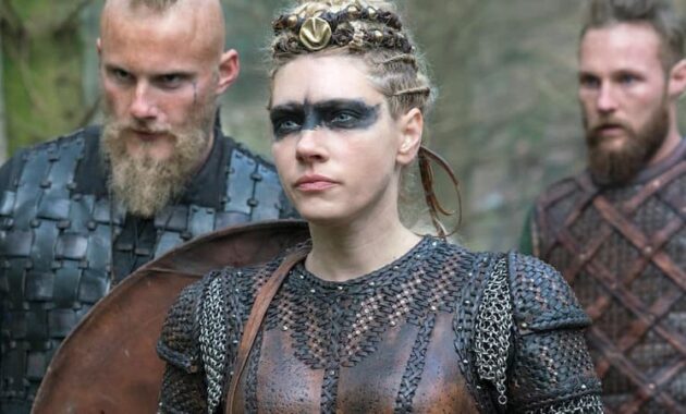 Vikings : photo, Katheryn Winnick, Jordan Patrick Smith