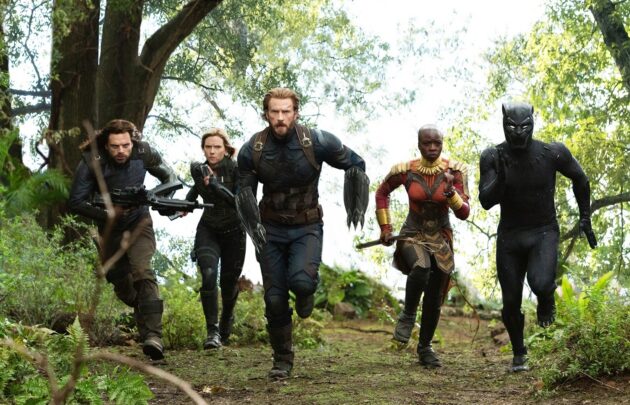photo, Chris Evans, Scarlett Johansson, Danai Gurira, Chadwick Boseman, Sebastian Stan