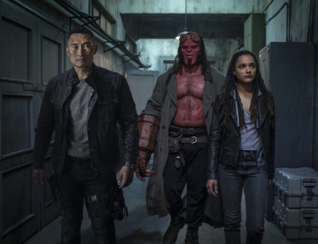 photo, David Harbour, Sasha Lane, Steven Yeun