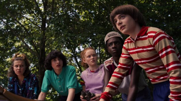 photo, Finn Wolfhard, Caleb McLaughlin, Noah Schnapp