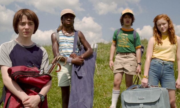 Stranger Things saison 3 : photo, Gaten Matarazzo, Caleb McLaughlin, Sadie Sink, Noah Schnapp