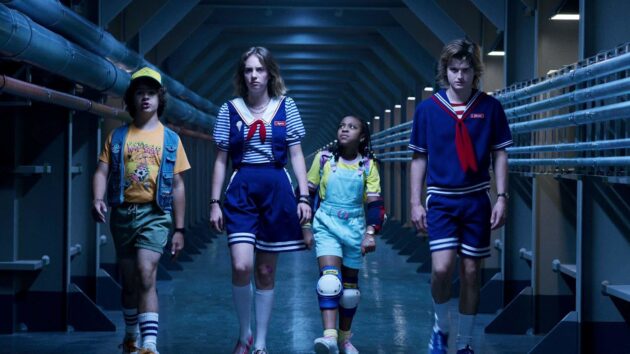 photo, Maya Hawke, Gaten Matarazzo, Joe Keery, Priah Ferguson