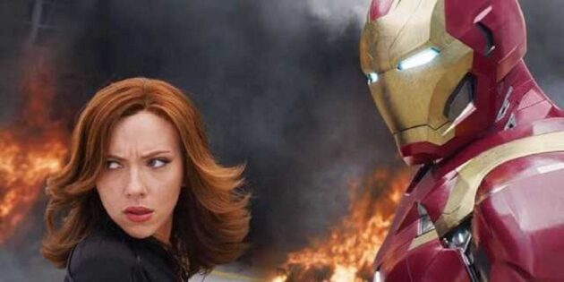 photo, Scarlett Johansson, Robert Downey Jr.