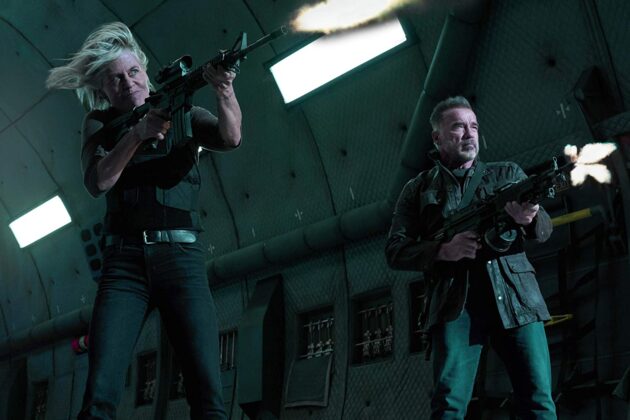 photo, Linda Hamilton, Arnold Schwarzenegger