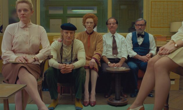 The French Dispatch : Photo Elisabeth Moss, Owen Wilson, Tilda Swinton, Fisher Stevens, Griffin Dunne