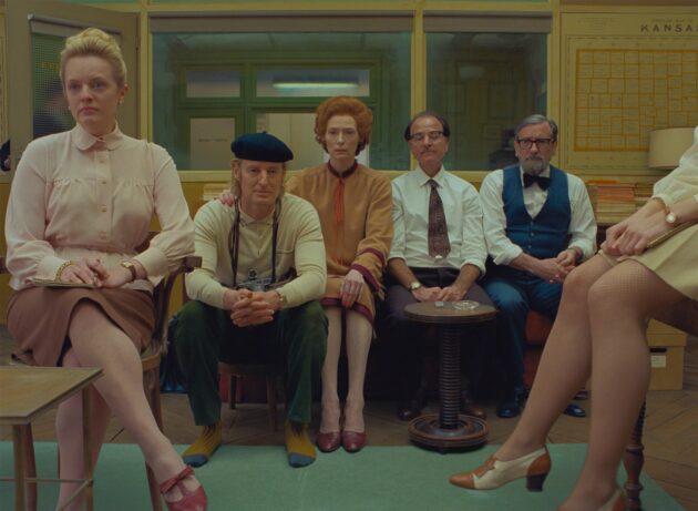 The French Dispatch : Photo Elisabeth Moss, Owen Wilson, Tilda Swinton, Fisher Stevens, Griffin Dunne