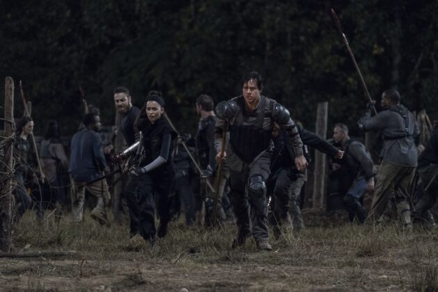photo, Christian Serratos, Josh McDermitt, Ross Marquand