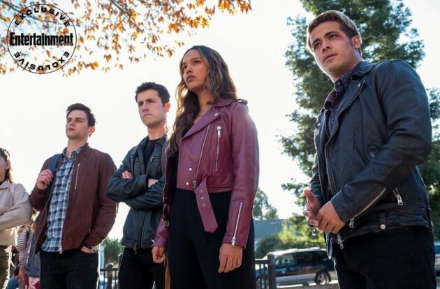 Photo Brandon Flynn, Dylan Minnette, Alisha Boe, Christian Navarro