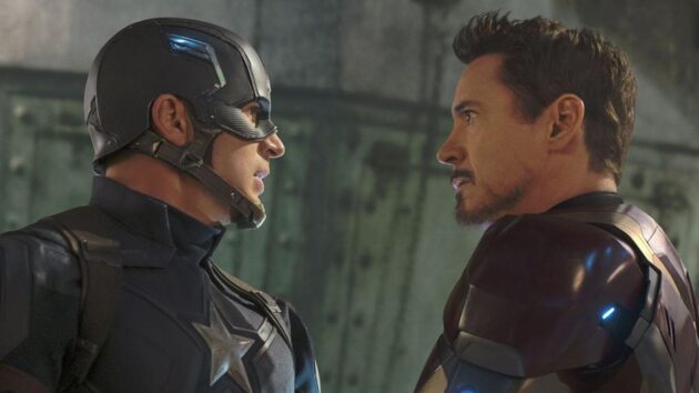 photo, Chris Evans, Robert Downey Jr.