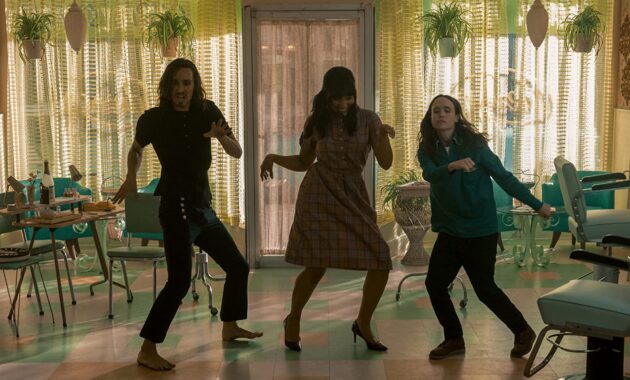 Umbrella Academy : Photo Robert Sheehan, Emmy Raver-Lampman, Ellen Page