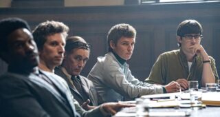Les Sept de Chicago : Photo Yahya Abdul-Mateen II, Ben Shenkman, Mark Rylance, Eddie Redmayne, Alex Sharp
