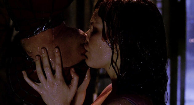 Spider-Man kiss, Tobey Maguire, Kirsten Dunst