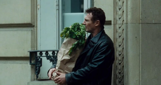 Taken : photo, Liam Neeson, des poireaux