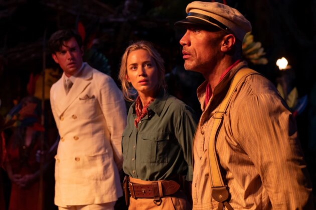 Photo Jack Whitehall, Emily Blunt, Dwayne Johnson